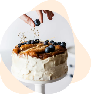 Cake with berry